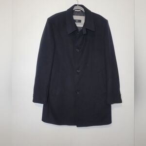 Boss by hugo boss size 46r wool/cashmere black "the task" coat jacket